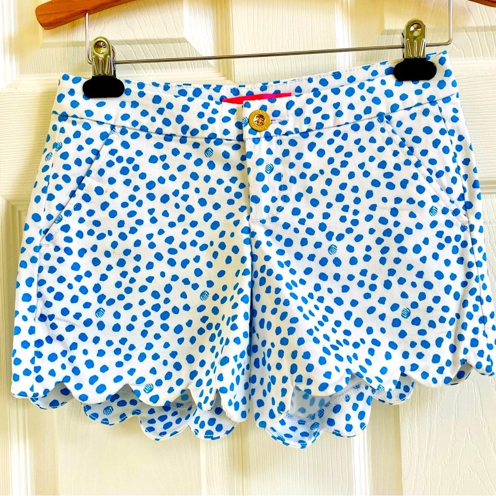 Lilly Pulitzer 5" Buttercup Stretch Short Zanzibar Blue Lillys Dot Inverse 00